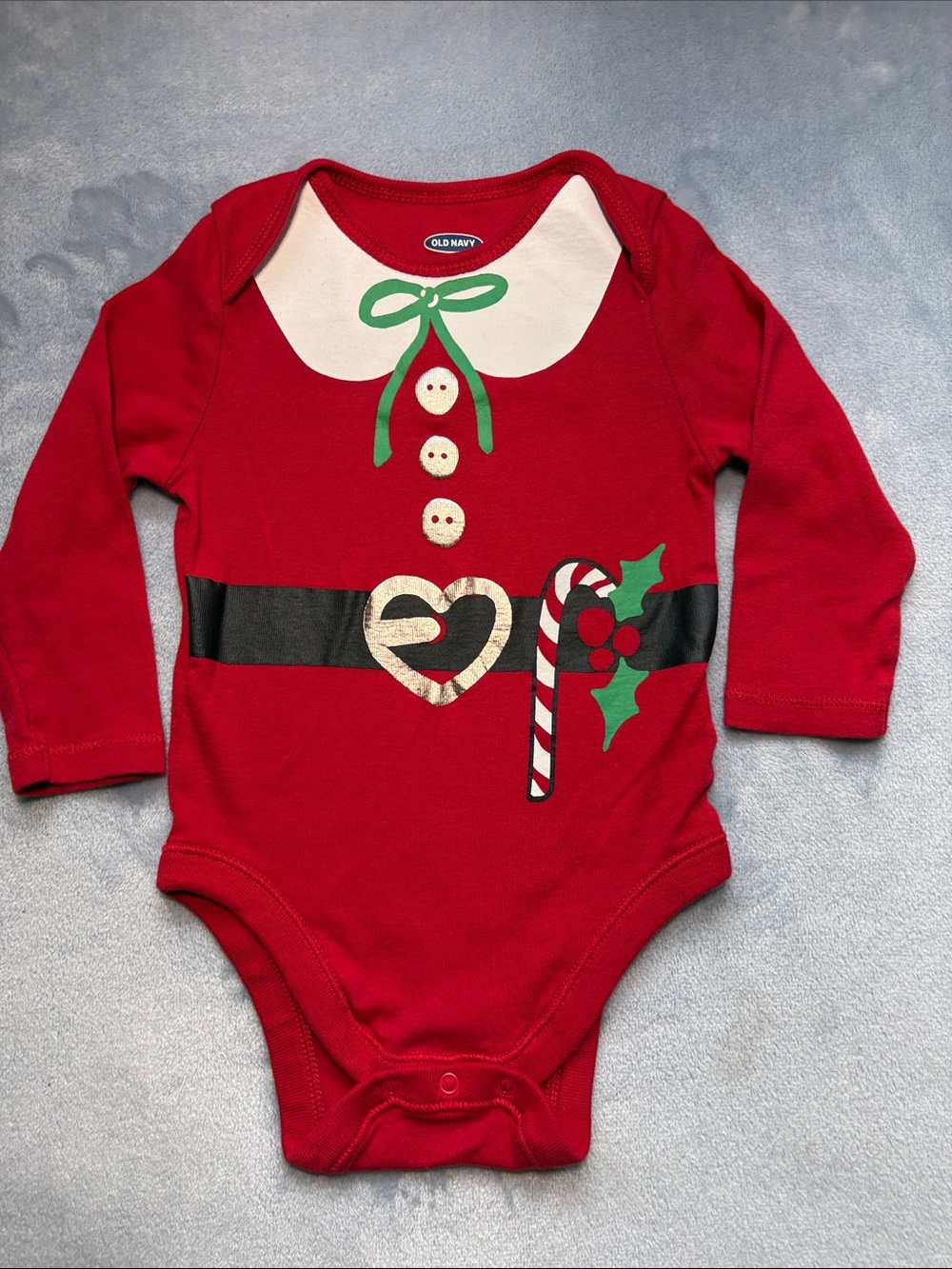 Old Navy Red Holiday Elf-Inspired Baby Bodysuit